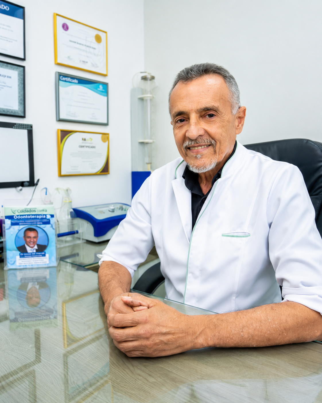 Dr. Isaías Costa em seu consultório